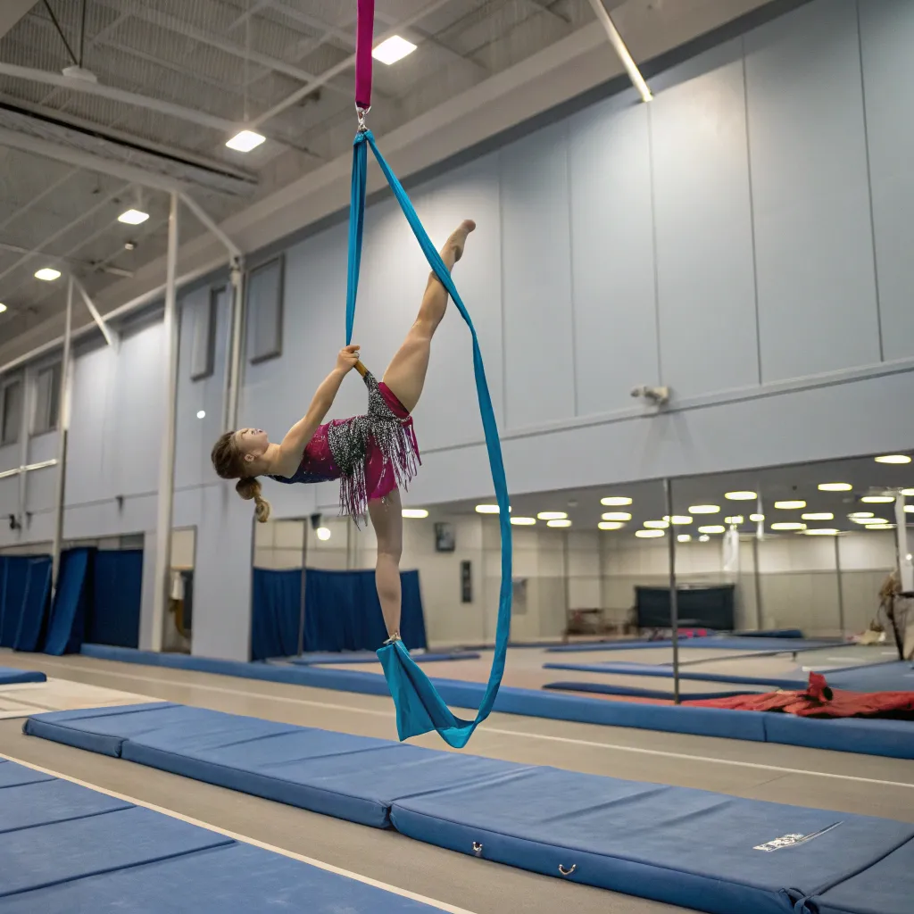 Aerial gymnastics training